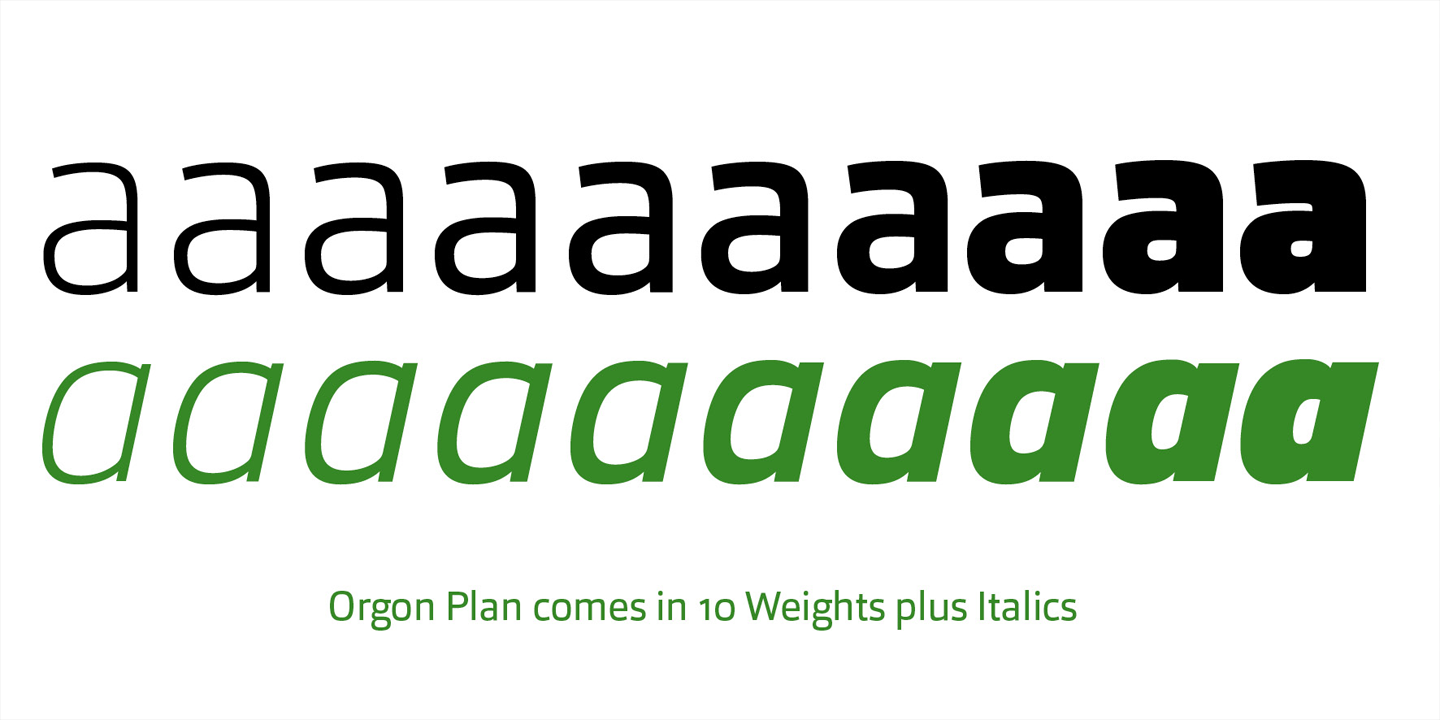 Пример шрифта Orgon Plan #11